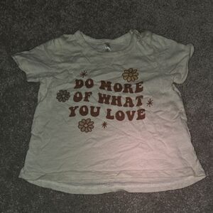 Rylee + Cru Infant Cream T-Shirt with Brown Floral Design